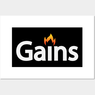 Gains creative text design Posters and Art